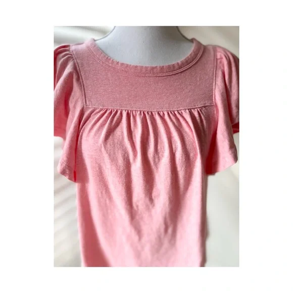 LOFT Pink Ruffle Sleeve Top - Picture 3 of 6